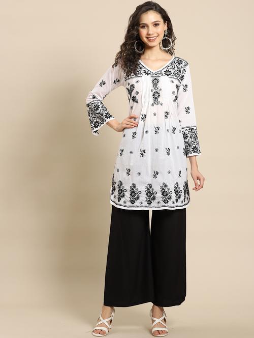 chikankari kurta palazzo set - 17932981 -  Standard Image - 0