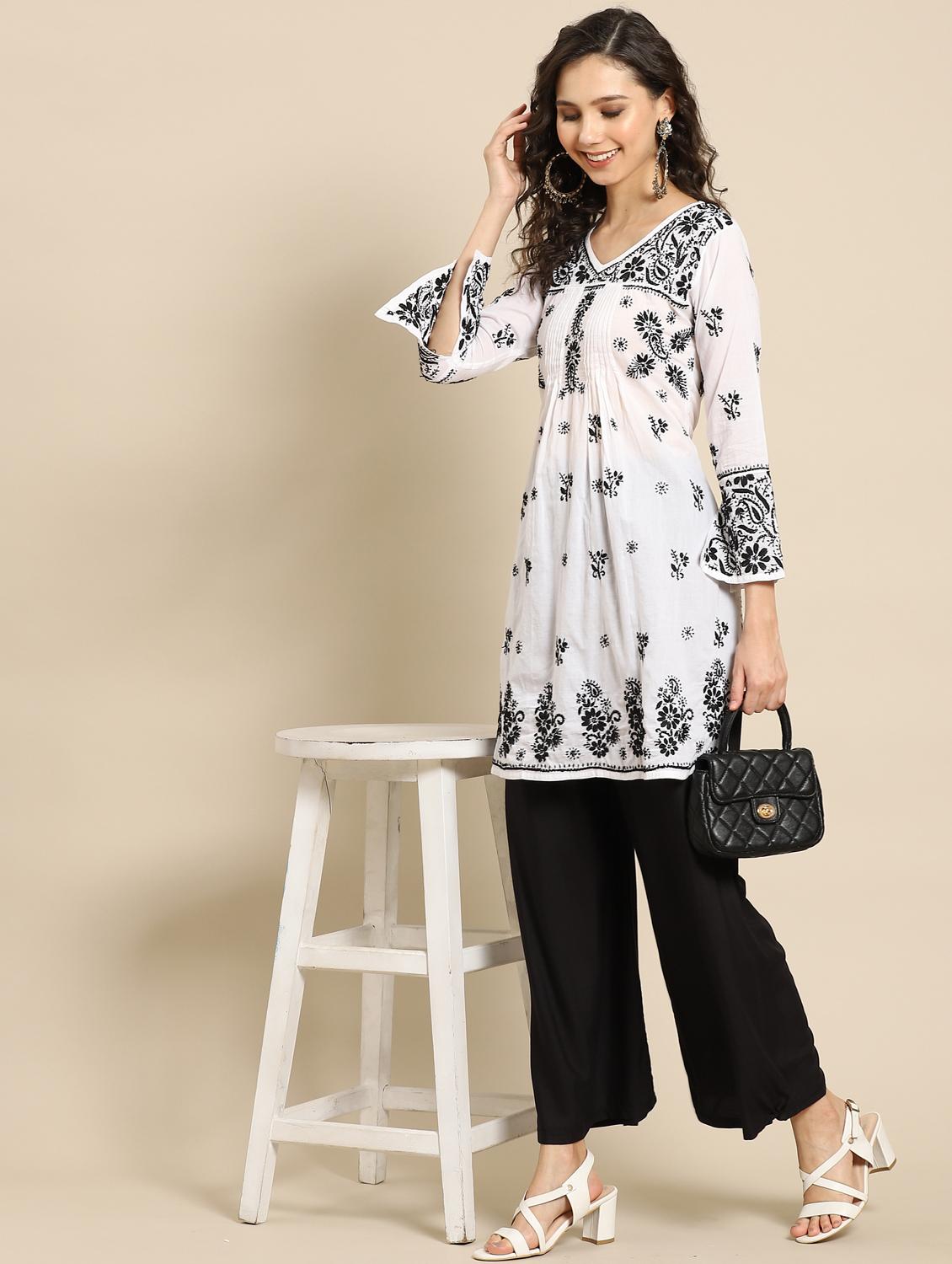 chikankari kurta palazzo set - 17932981 - Standard Image - 3