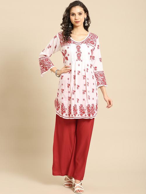 chikankari kurta palazzo set - 17932983 -  Standard Image - 0