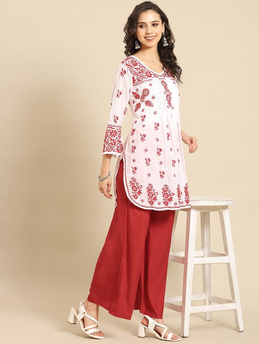 chikankari kurta palazzo set - 17932983 - Standard Image - 3