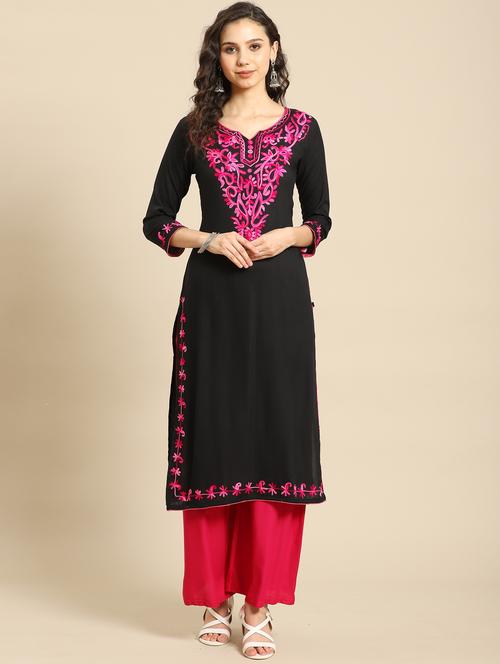 chikankari kurta palazzo set - 17932991 - Standard Image - 0