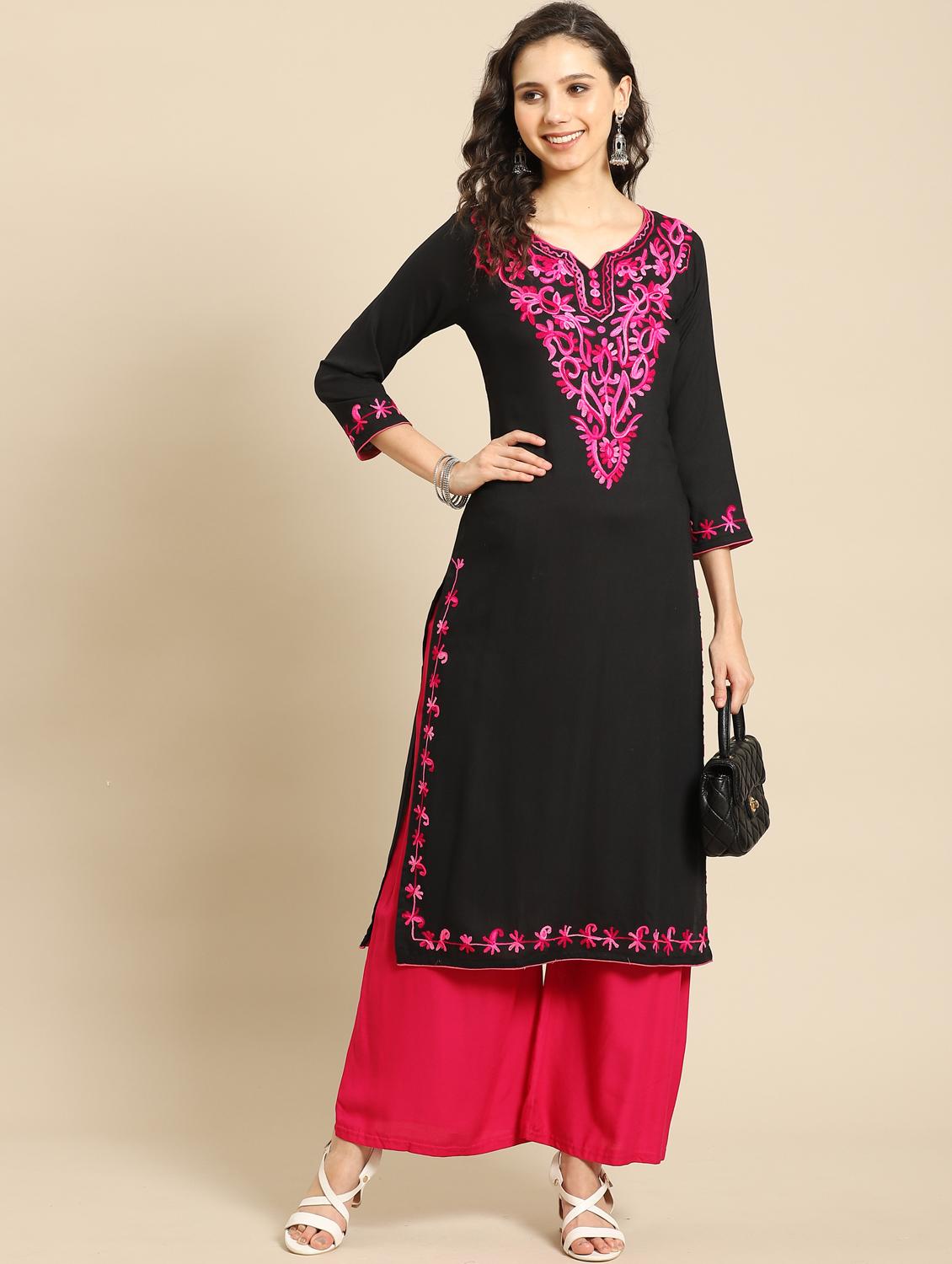 chikankari kurta palazzo set - 17932991 - Standard Image - 3