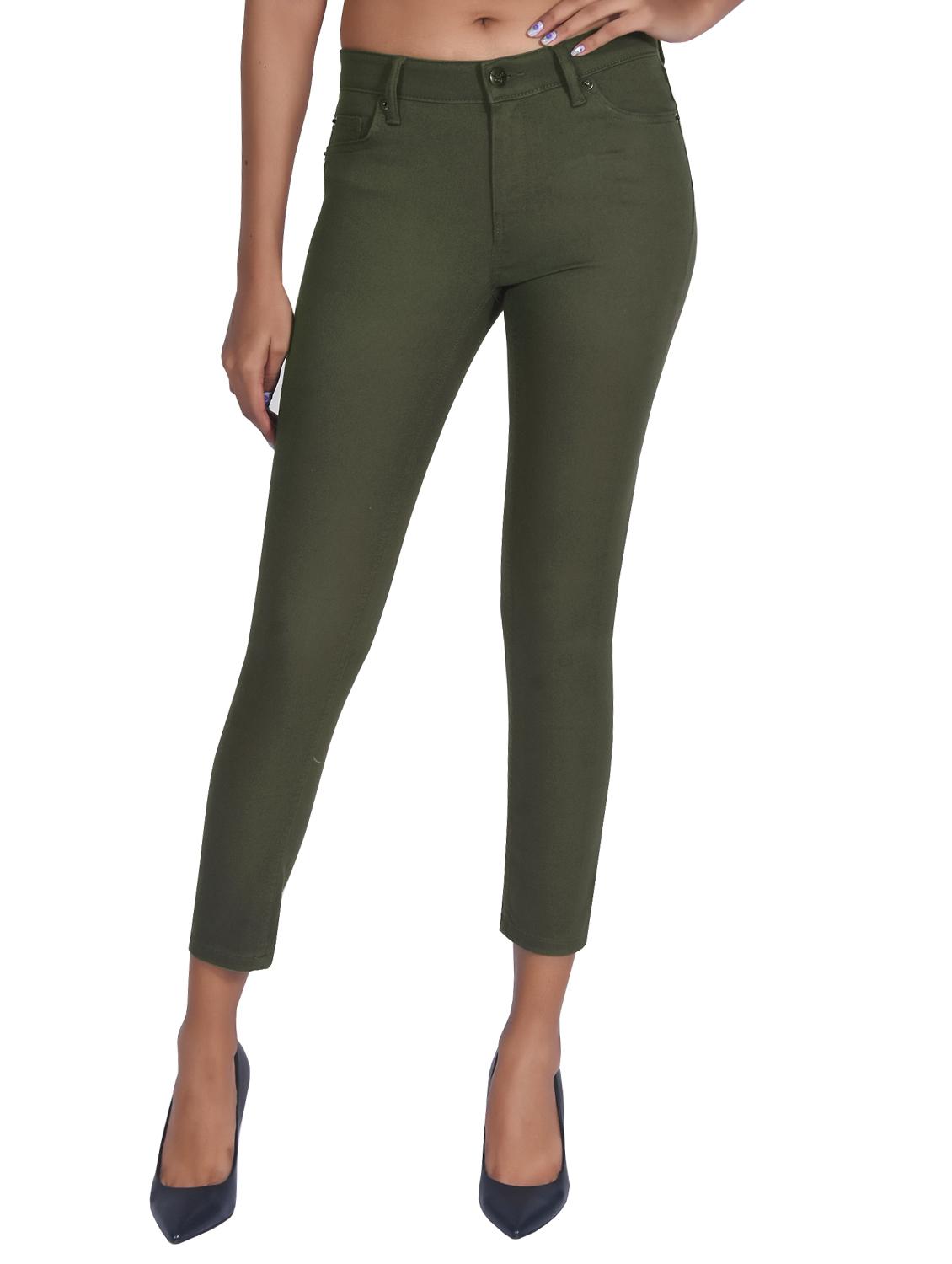 green solid jegging - 17933365 -  Zoom Image - 0