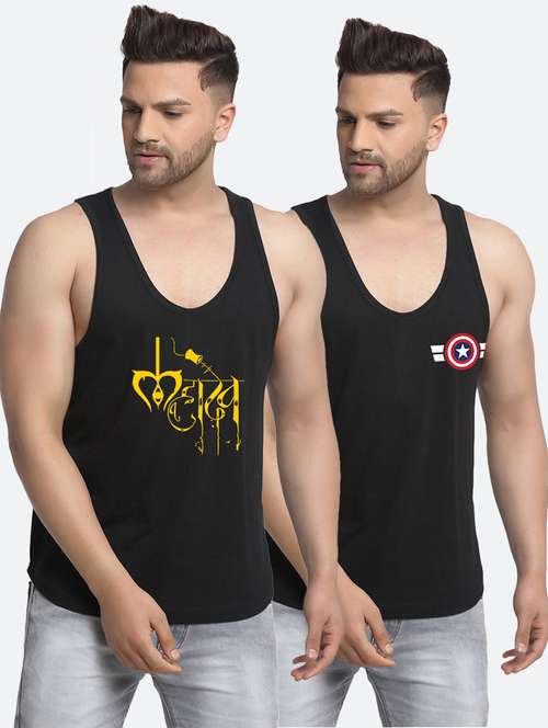 set of 2 multicolored printed vests - 17933644 - Standard Image - 0