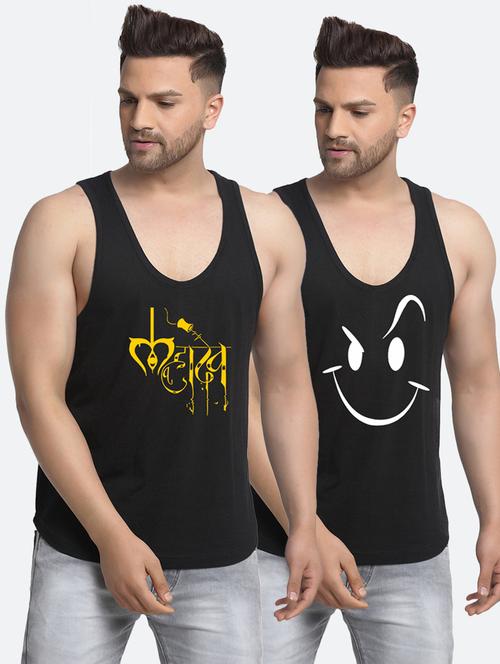 set of 2 multicolored printed vests - 17933652 -  Standard Image - 0