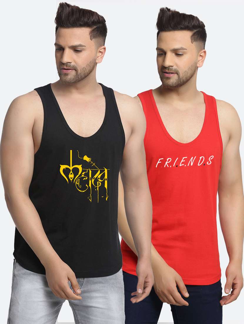 set of 2 multicolored printed vests - 17933661 - Zoom Image - 0