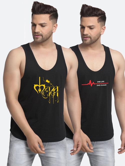 set of 2 multicolored printed vests - 17933662 -  Standard Image - 0