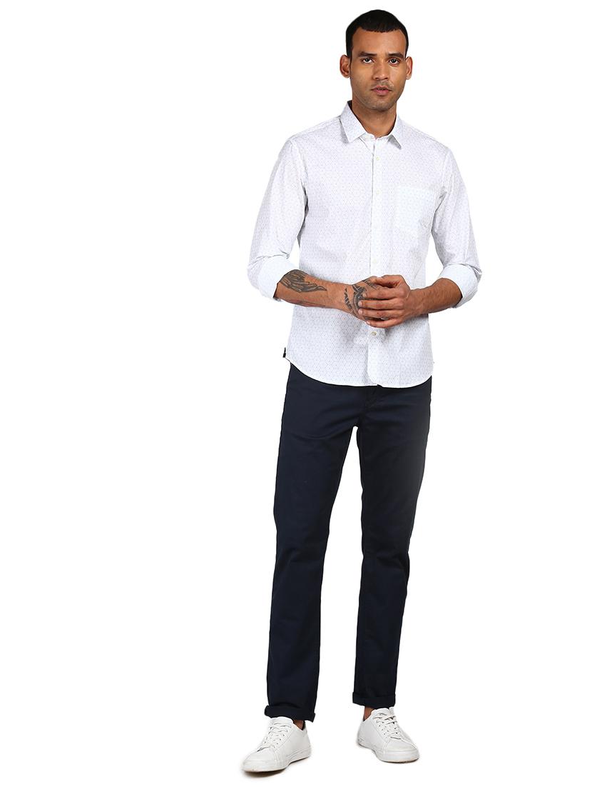 light blue printed casual shirt - 17933959 - Standard Image - 3