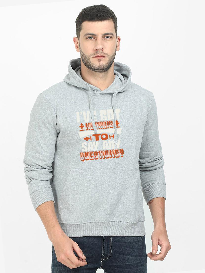 grey printed sweatshirt - 17939129 -  Zoom Image - 0
