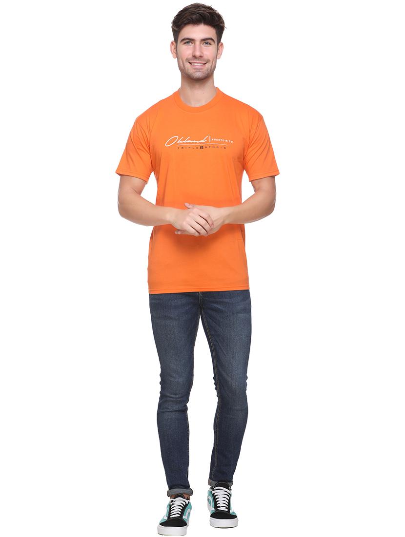 orange printed t-shirt - 17939336 - Standard Image - 3