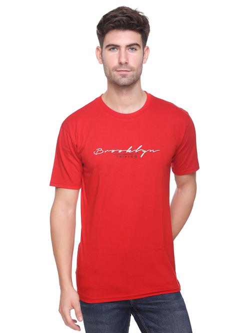 red printed t-shirt - 17939338 -  Standard Image - 0