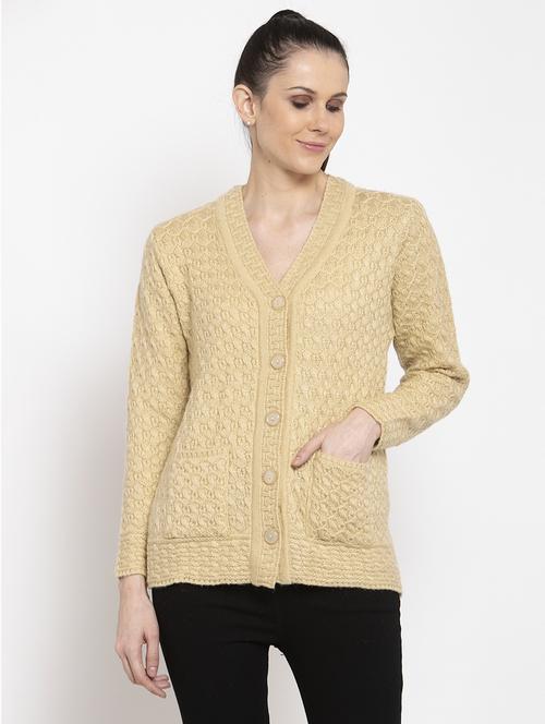 gold acrylic cardigan - 17947616 - Standard Image - 0