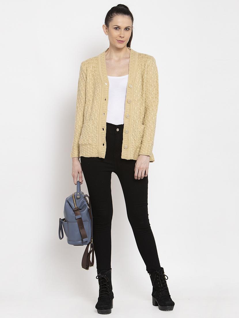 gold acrylic cardigan - 17947616 - Standard Image - 3