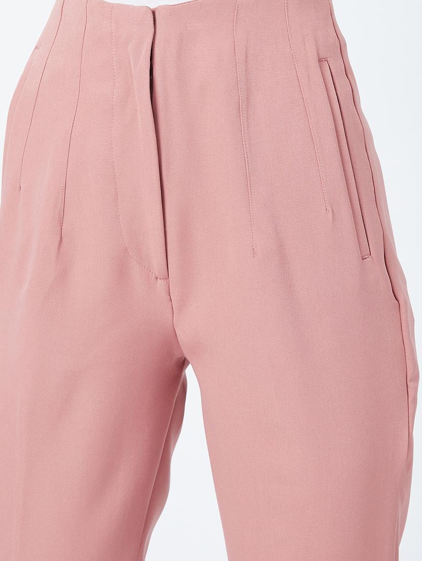 high rise flat front trouser - 17947821 - Standard Image - 3