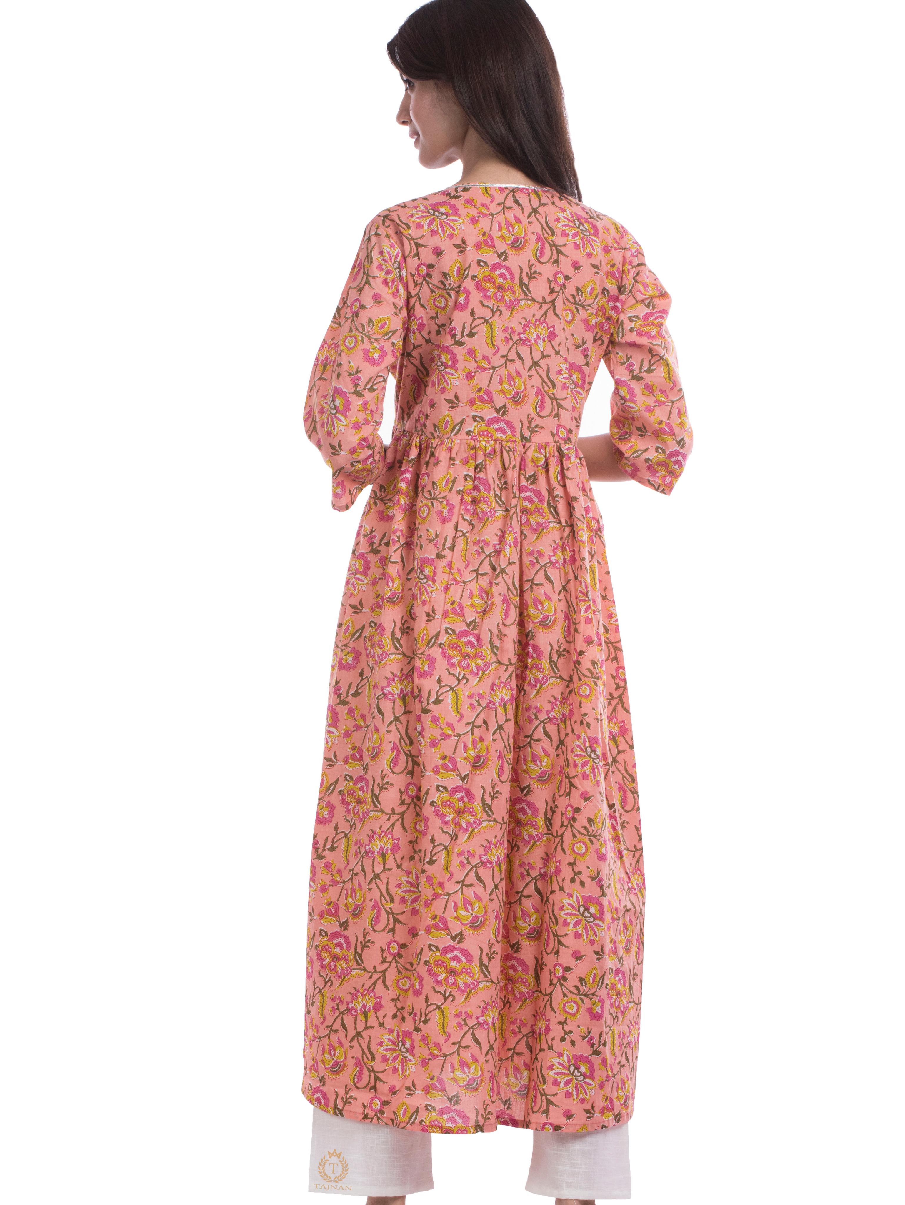 tajnan women's pink printed kurta pant - 17947969 - Standard Image - 3