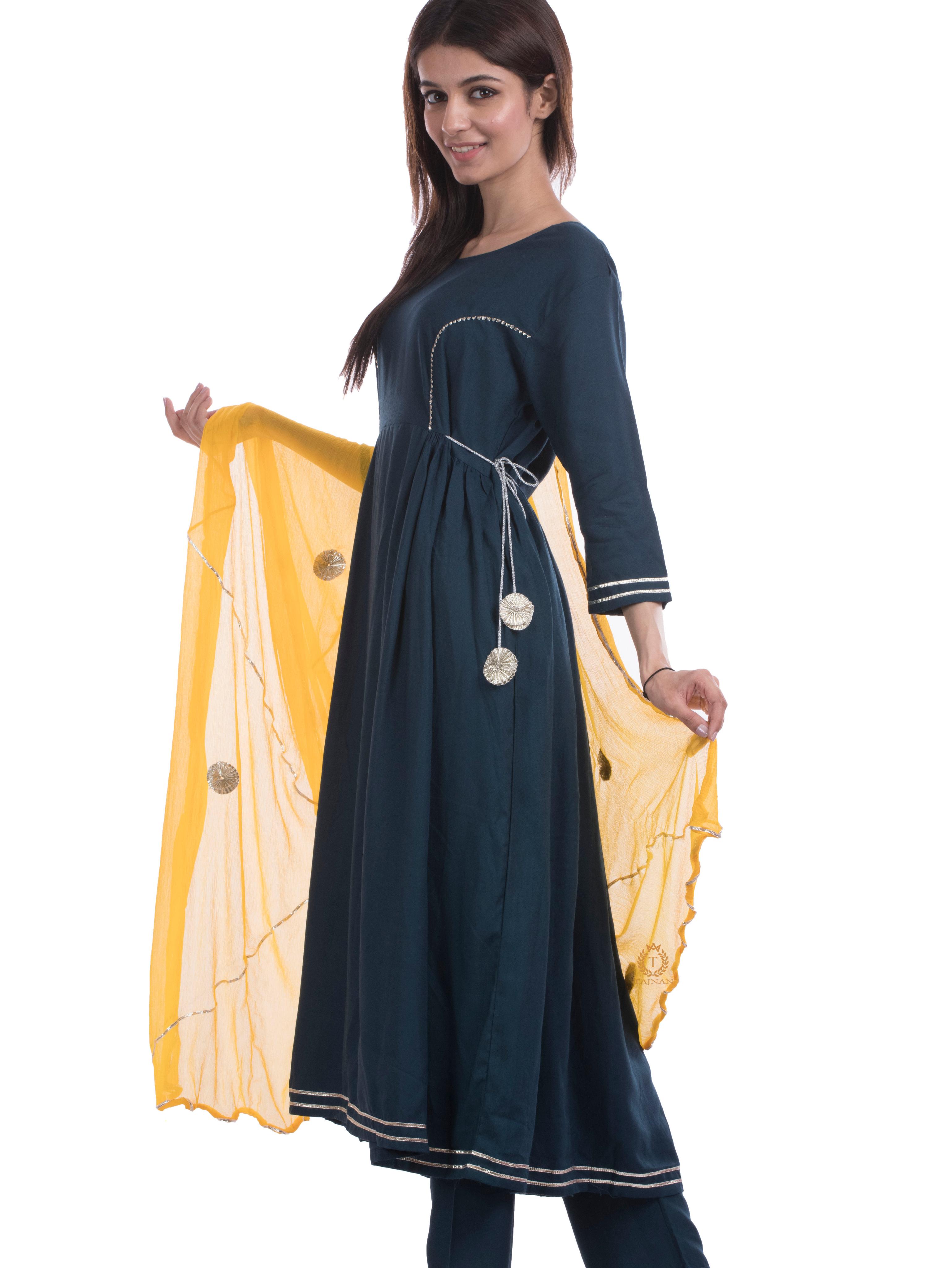 tajnan wome's blue rayon suit set  - 17948003 -  Zoom Image - 0