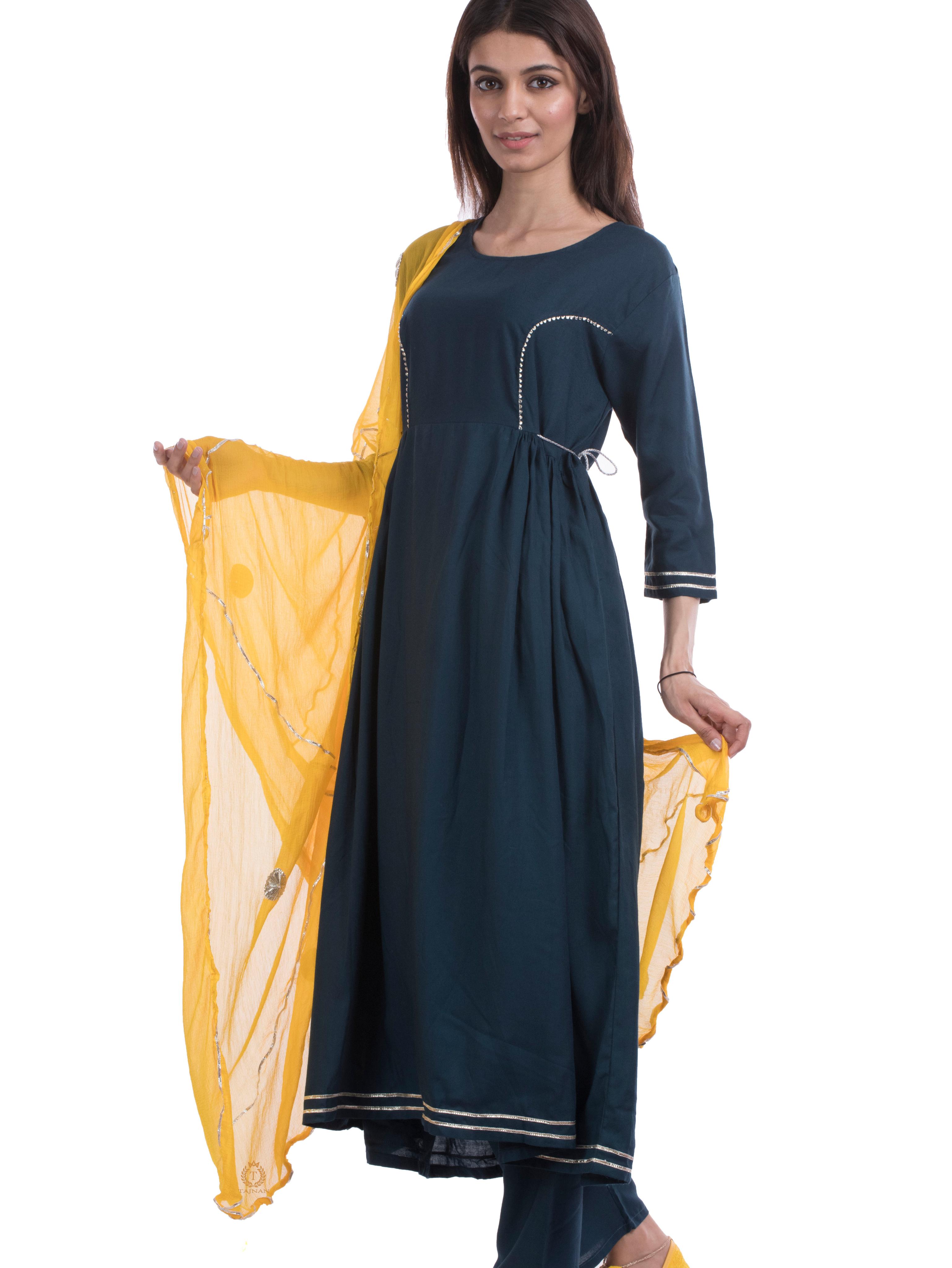 tajnan wome's blue rayon suit set - 17948003 - Standard Image - 3