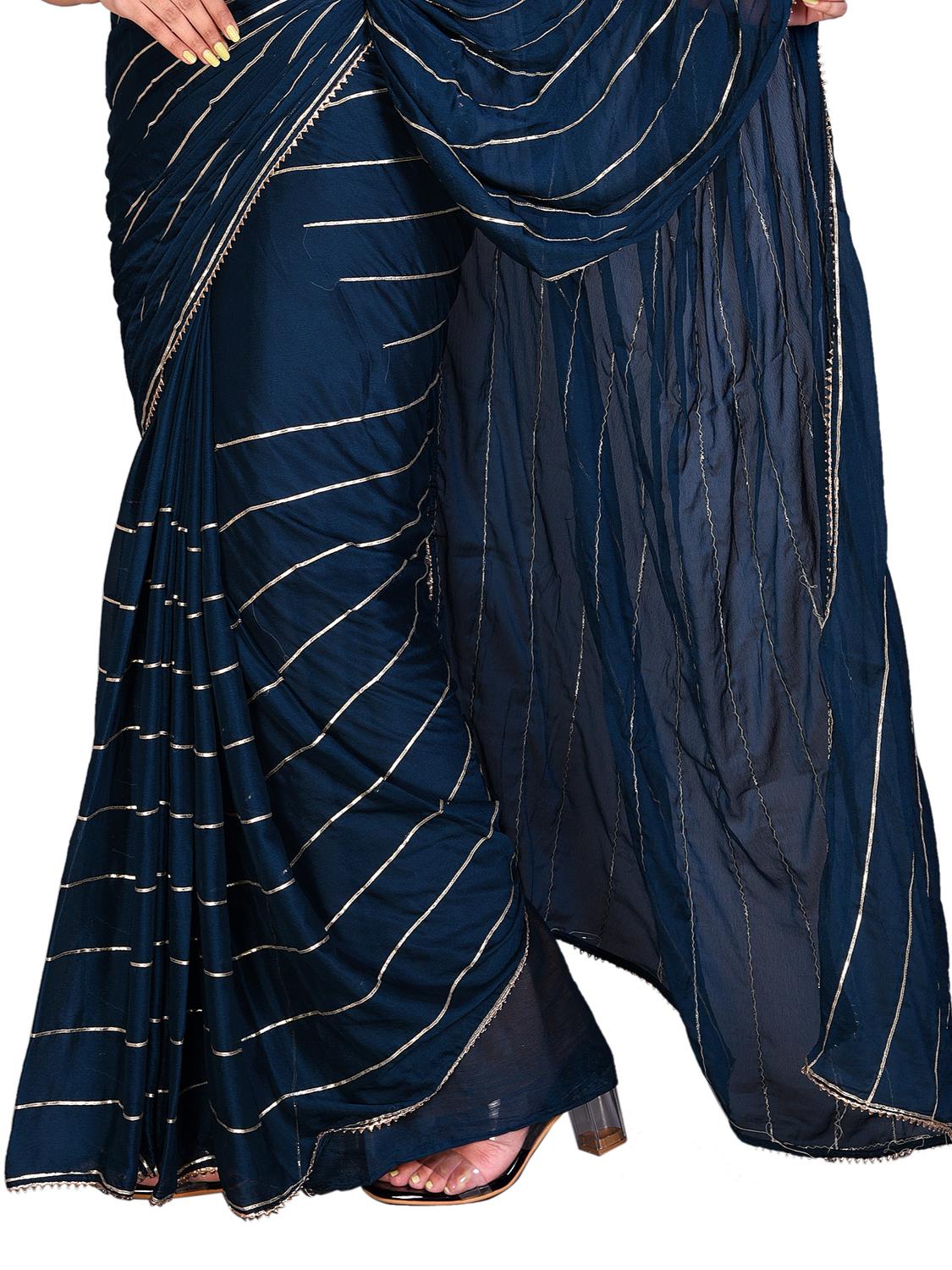 this nice saree made with chiffon - 17948012 - Standard Image - 3