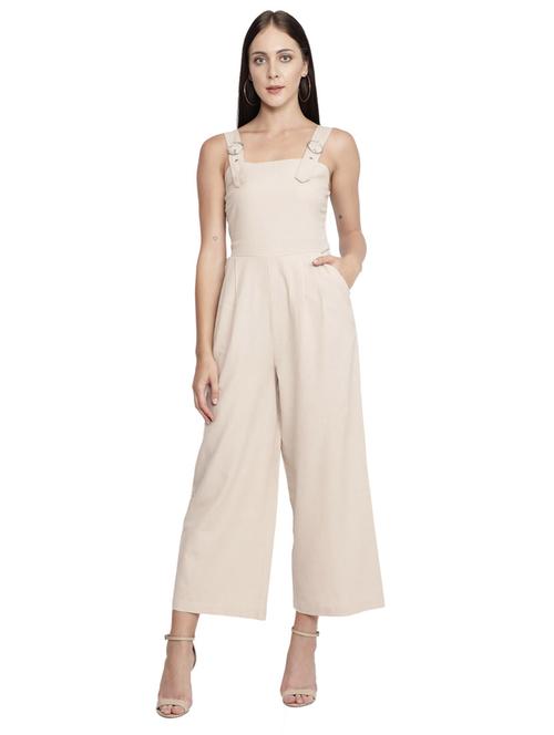 square neck solid full leg jumpsuit - 17948245 -  Standard Image - 0