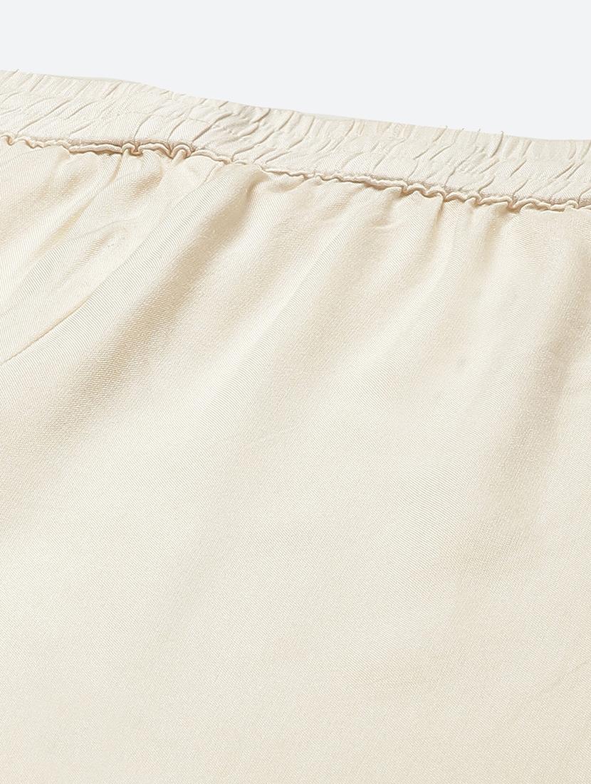 offwhite solid straight palazzo - 17948298 - Standard Image - 5