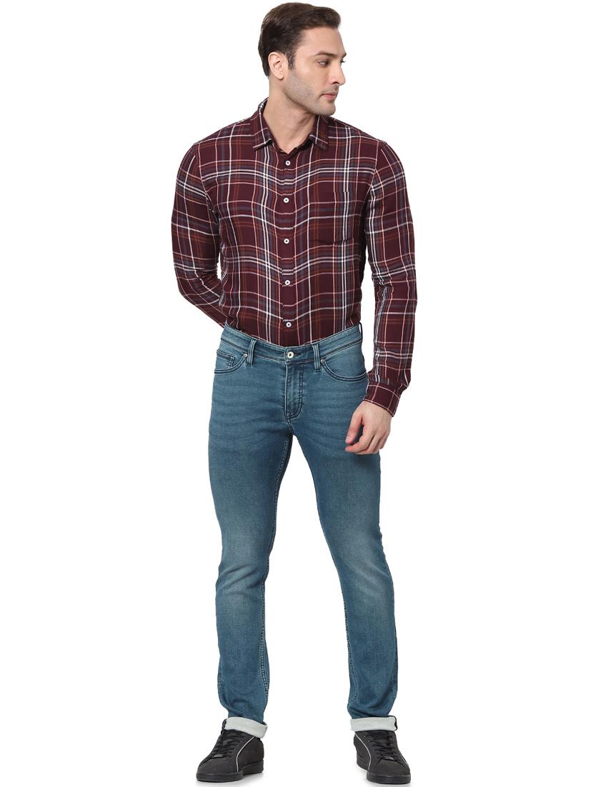 blue light washed denim jeans - 17948339 - Standard Image - 3