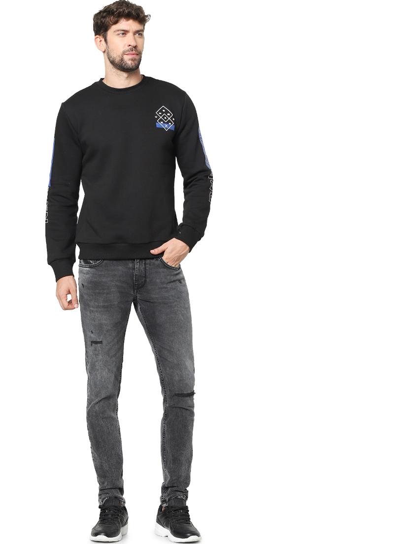 grey heavy washed ripped denim jeans - 17948346 - Standard Image - 3