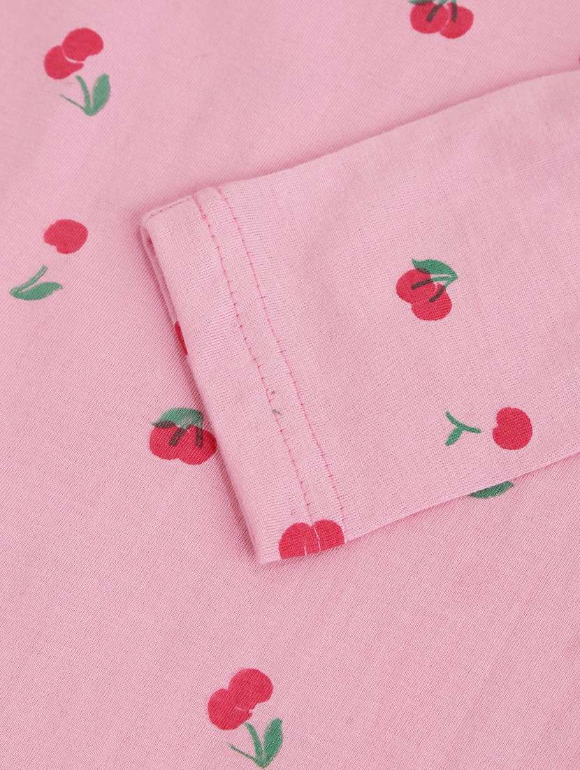 round neck printed nightwear pajama set - 17948358 -  Standard Image - 3