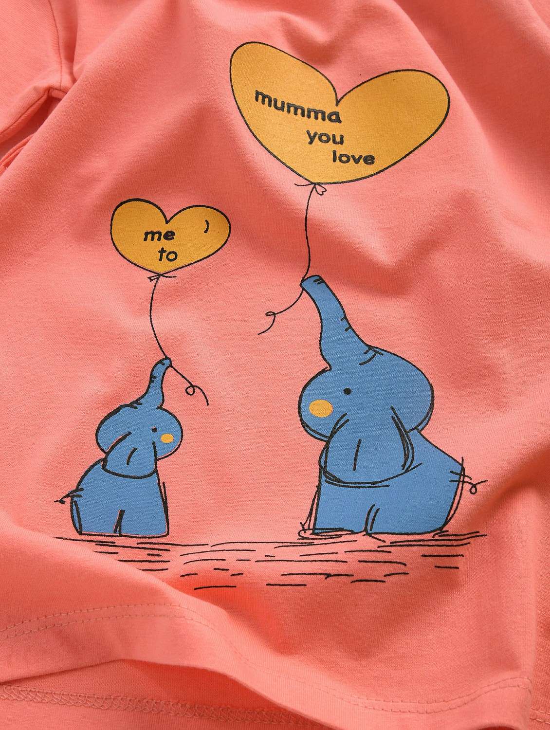 round neck printed nightwear pajama set - 17948369 -  Standard Image - 5