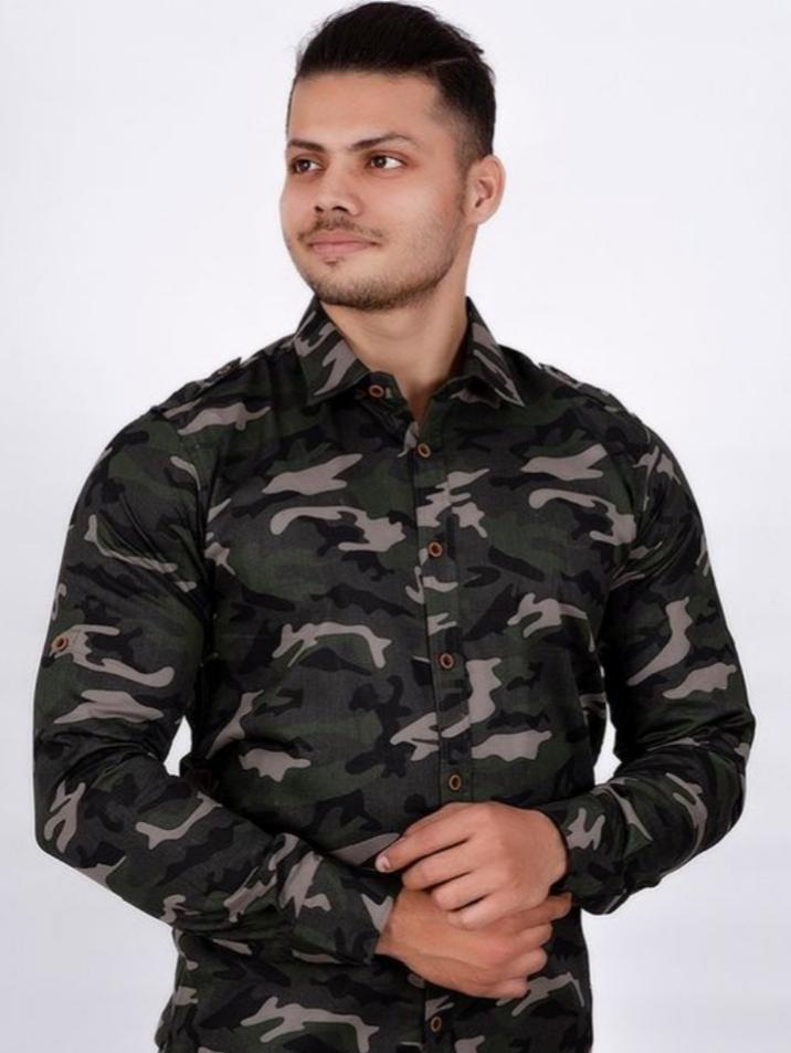 green cotton shirt - 17949056 - Zoom Image - 0