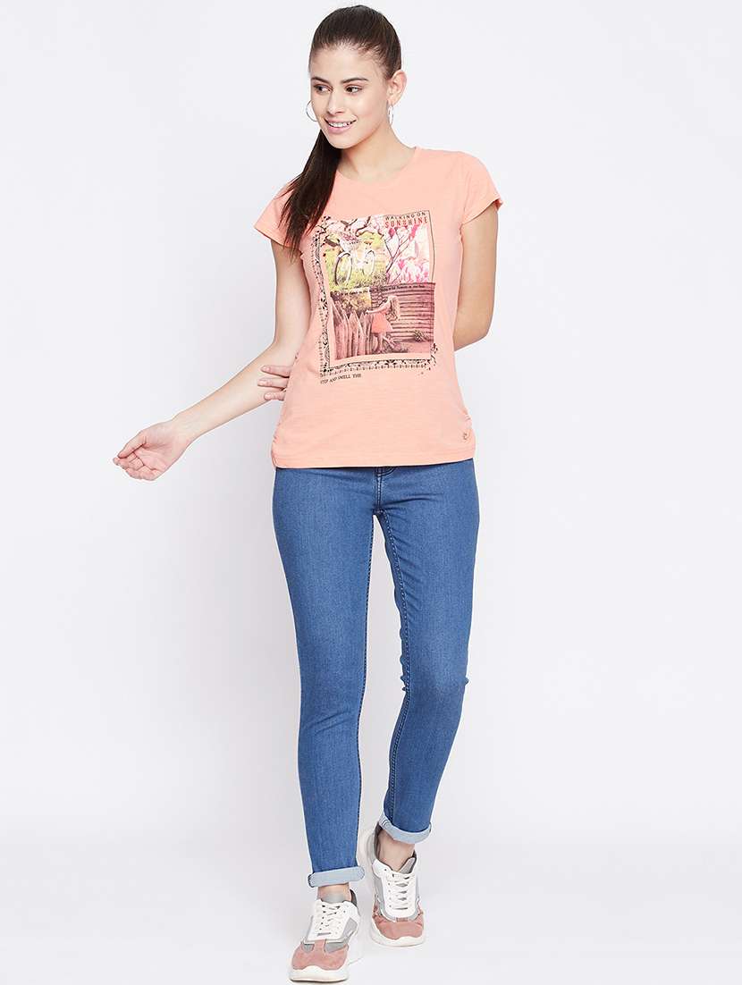round neck graphic top  - 17949301 -  Standard Image - 3
