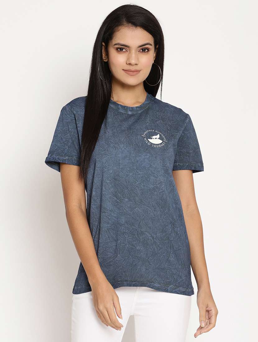 women's plain round neck t-shirt - 17949343 - Zoom Image - 0