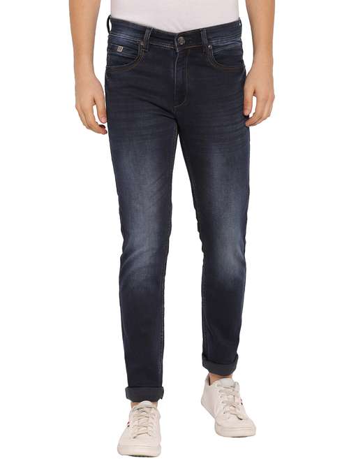 dark blue light washed denim jeans - 17949721 - Standard Image - 0