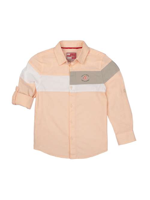 peach striped shirt - 17951005 - Standard Image - 0
