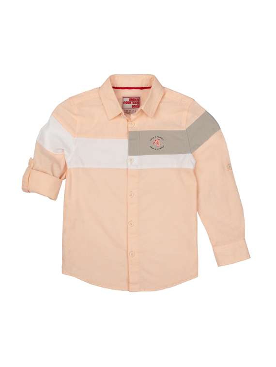 peach striped shirt - 17951005 - Zoom Image - 0