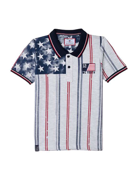 Buy online Polo Neck Printed T-shirt from boys for Women by Monte