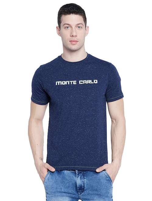 navy blue printed t-shirt