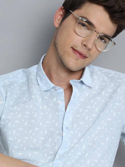 light blue cotton casual shirt - 17953821 - Standard Image - 0