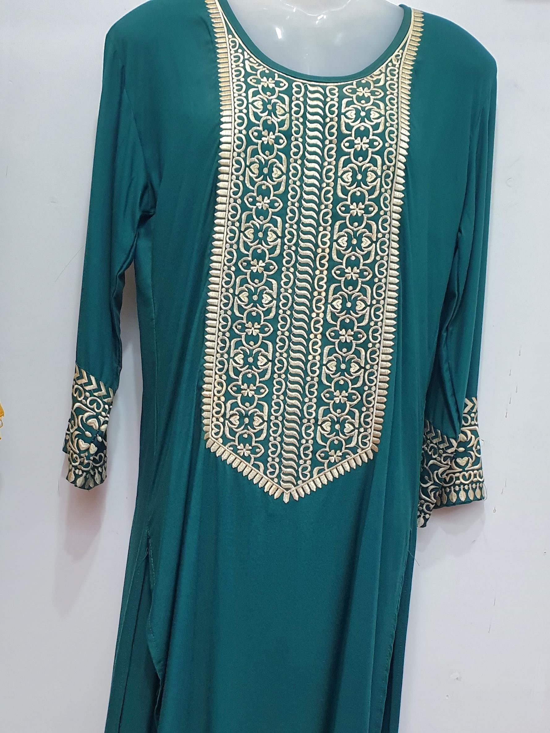 green rayon ethnic dress - 17955626 - Zoom Image - 0