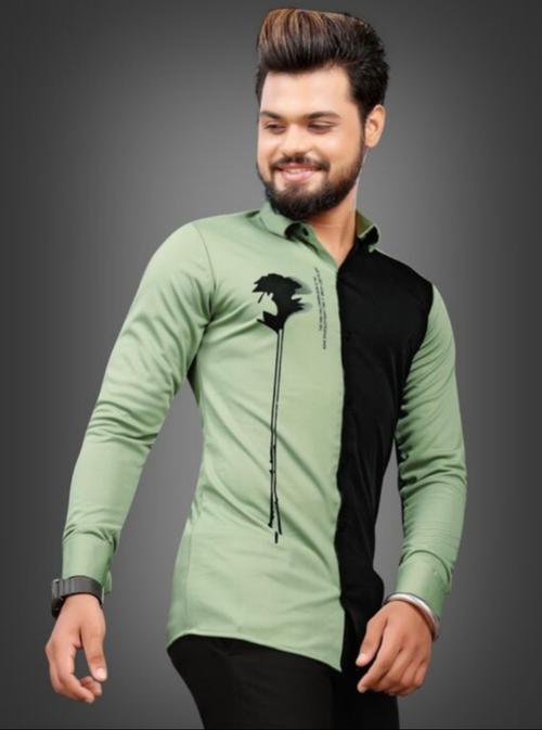 green cotton shirt - 17956207 -  Standard Image - 0