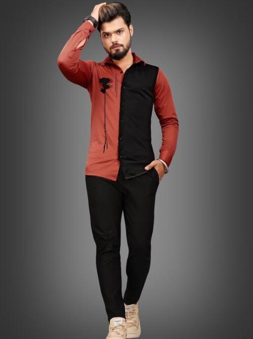 red cotton shirt - 17956501 - Standard Image - 0