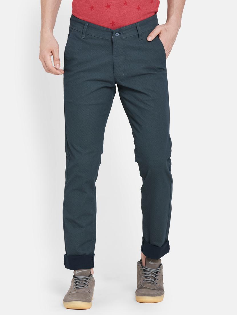 blue textured chinos - 17957276 - Zoom Image - 0