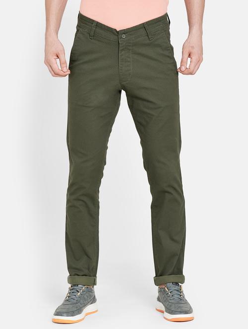 olive textured chinos - 17957278 - Standard Image - 0