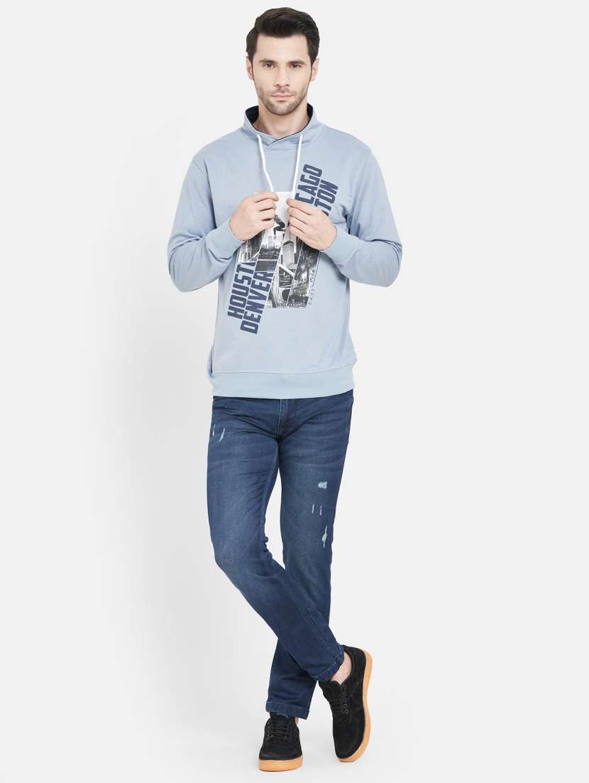 blue printed sweatshirt - 17957290 - Standard Image - 3