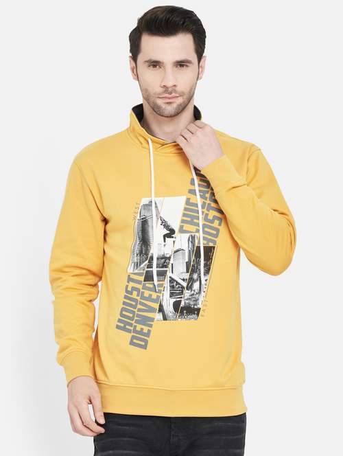 yellow printed sweatshirt - 17957291 - Standard Image - 0