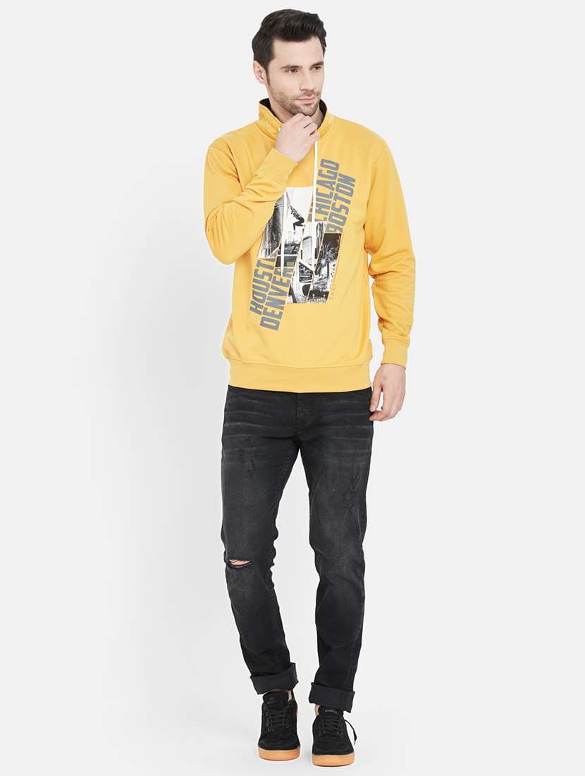 yellow printed sweatshirt - 17957291 - Standard Image - 3
