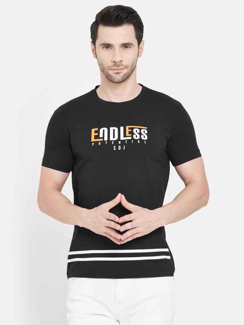 black printed t-shirt - 17957299 - Zoom Image - 0