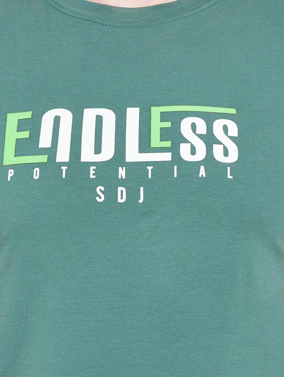 green printed t-shirt - 17957300 - Standard Image - 3