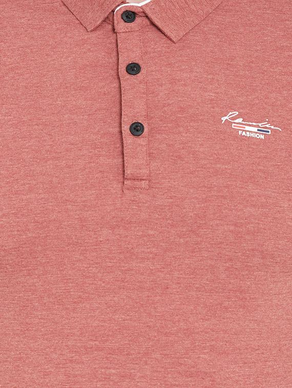 red solid polo t-shirt - 17957302 - Standard Image - 3