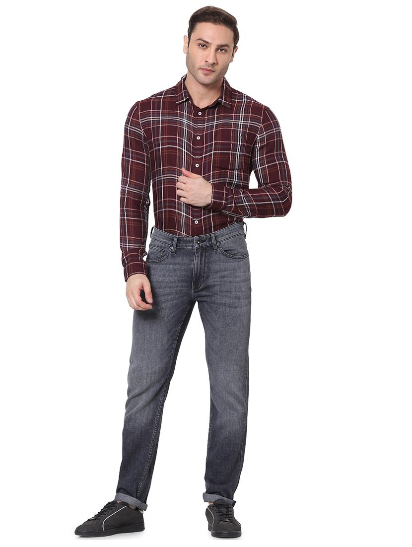 grey light washed denim jeans - 17959555 - Standard Image - 3