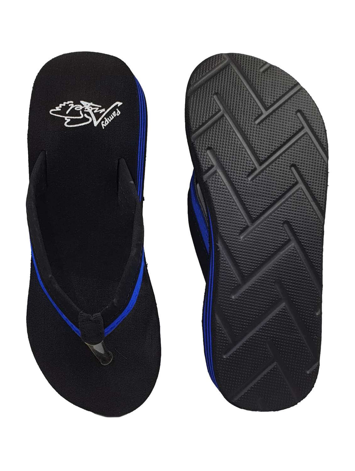 blue slip on flip flop - 17959720 - Standard Image - 3